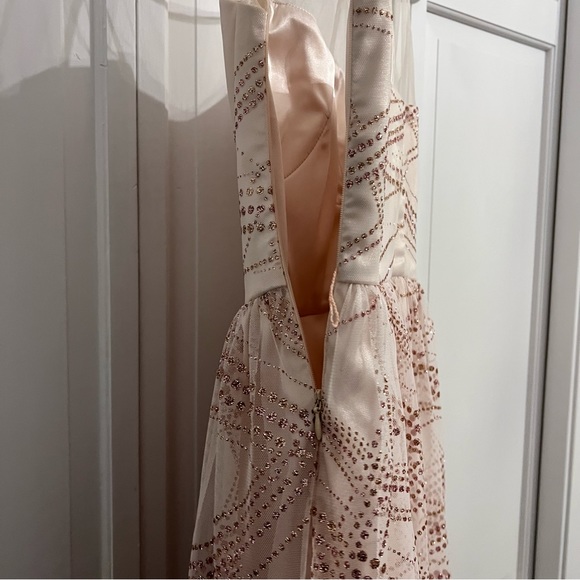 LE CHATEAU Champagne Sparkly Dress - Picture 5 of 9